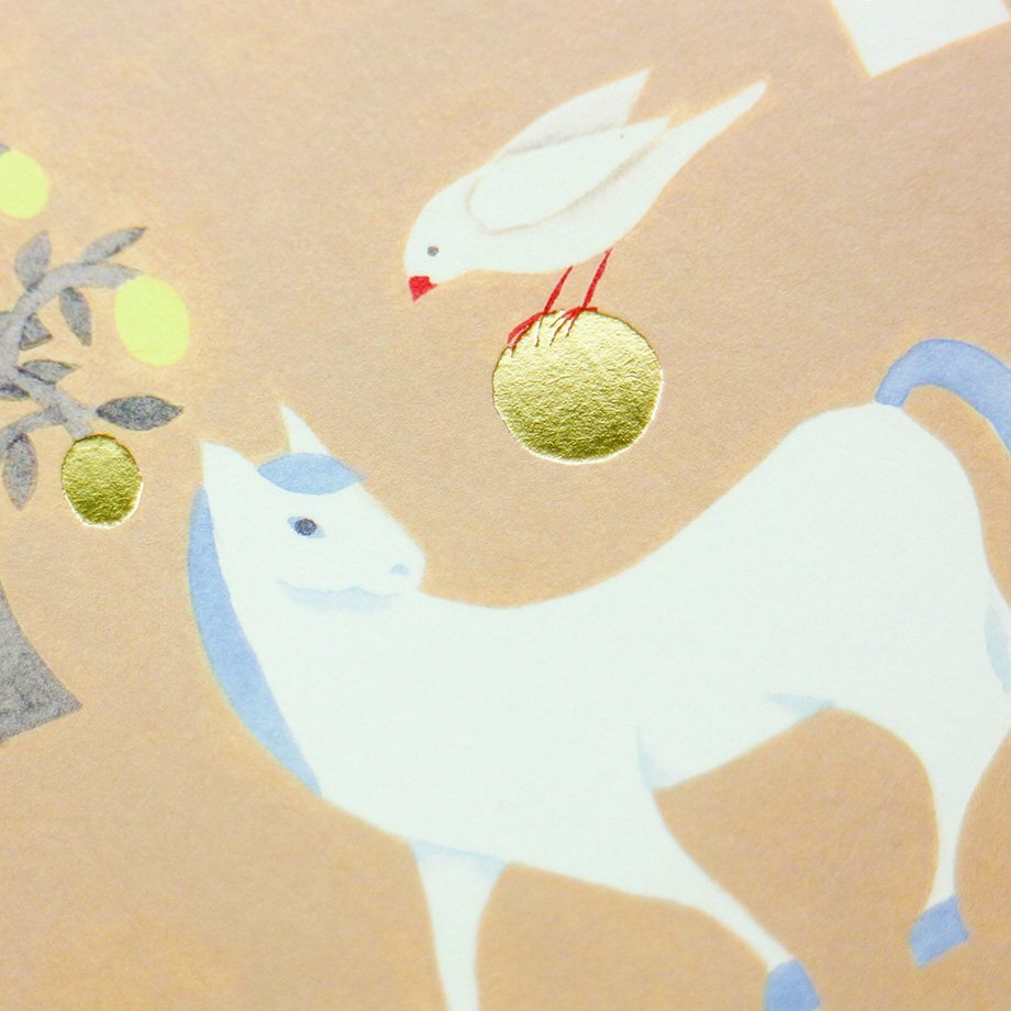 柊有花 散步 箔押明信片｜日本表現社