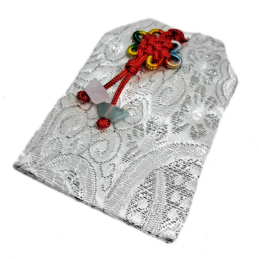 大悲咒咒+七寶石+五帝錢=福袋(銀白色)【十方】116291