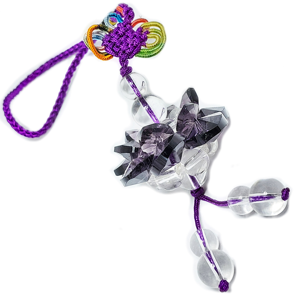 水晶紫蓮花球(直徑4.5公分)開運掛飾【十方】126224