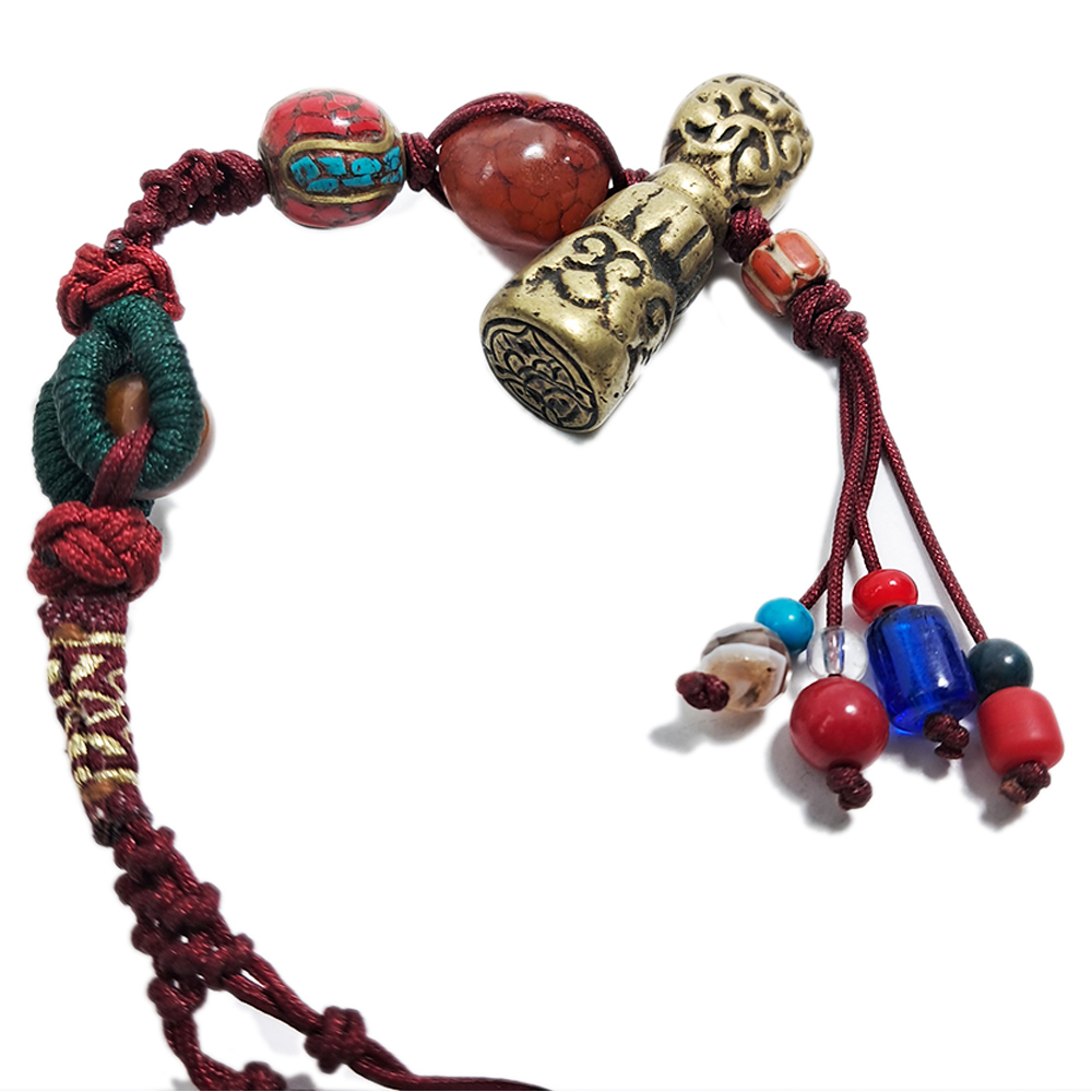 藏密銅印&老紅玉髓開運掛飾【十方】126042