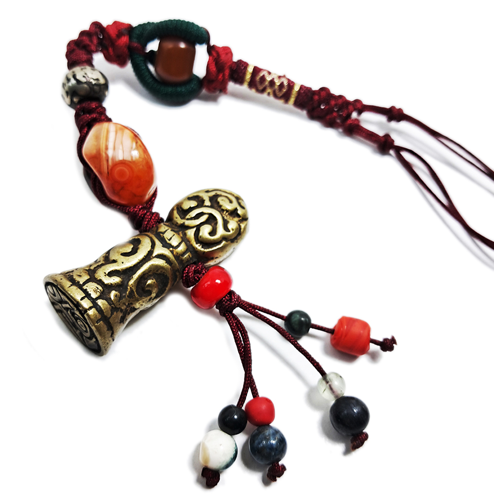 藏密銅印&老紅玉髓開運掛飾【十方】126035