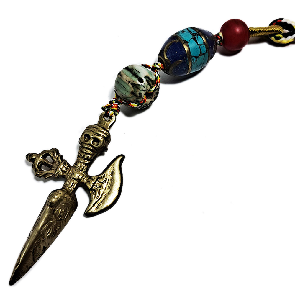 三面絨刀金剛普巴杵五色線掛飾【十方】125688