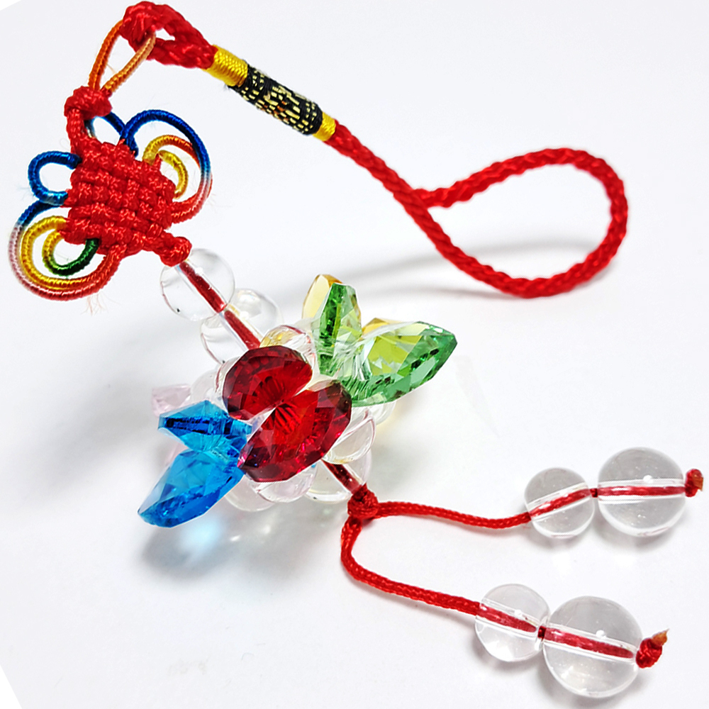 水晶彩蓮花球掛飾(直徑4.5公分)  【十方】126228