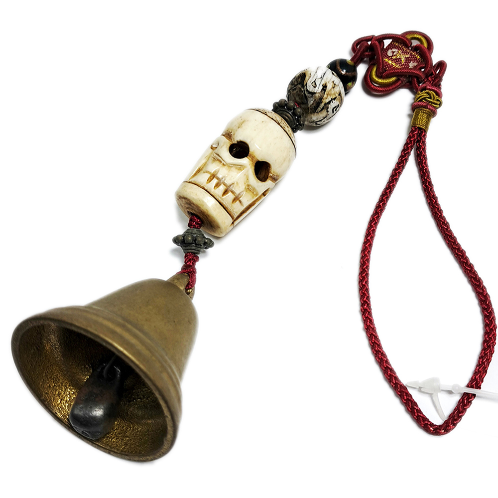 骷顱(骨雕)&降魔銅鈴掛飾【十方】126760