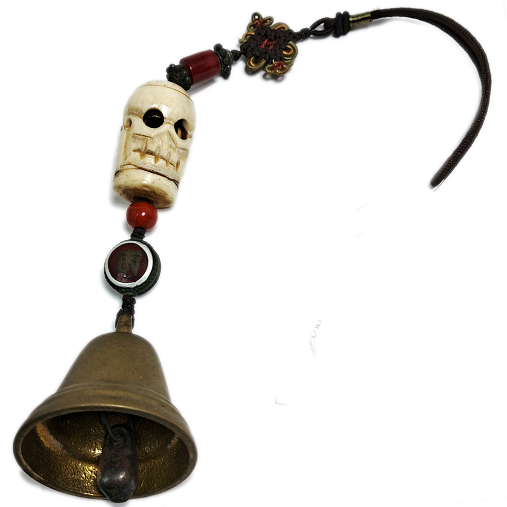 骷顱(骨雕)&降魔銅鈴掛飾【十方】126763