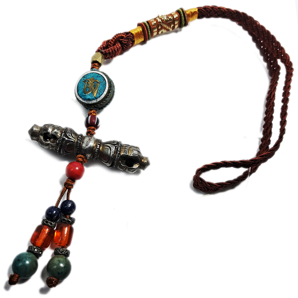 金剛杵{鐵}&琉璃珠掛飾【十方】127292