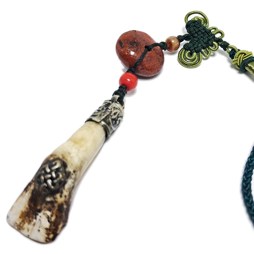 藏密老玉髓&獸牙辟邪掛飾【十方】127714