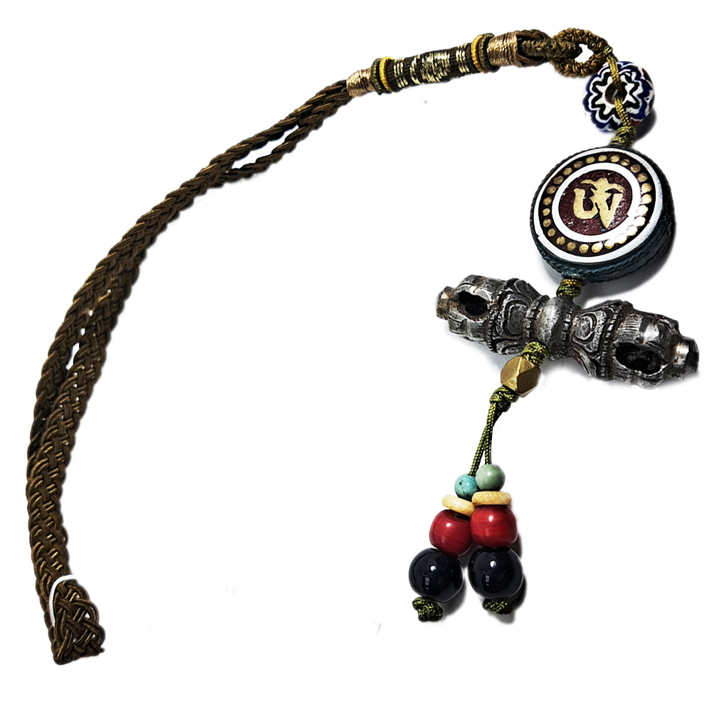 金剛杵{鐵}&琉璃珠掛飾【十方】127294