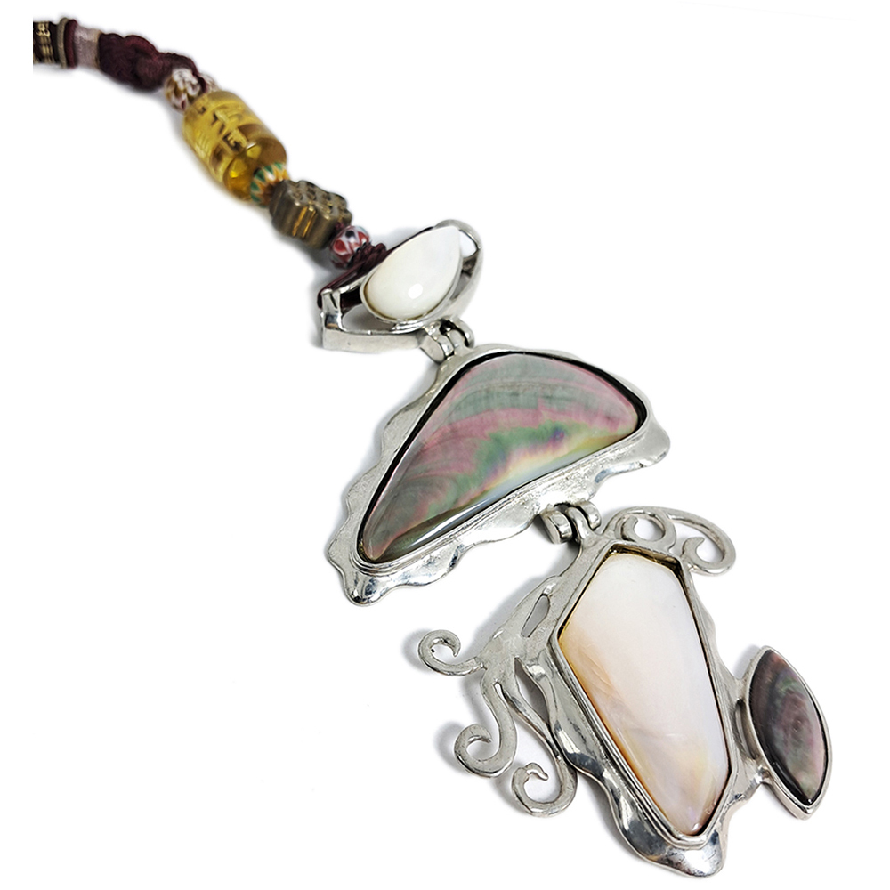 六字真言&吉祥結&硨磲寶石掛飾【十方】128259