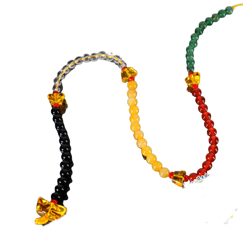 五行相生{元寶}五路招財珠廉(1串)54公分【十方】129470