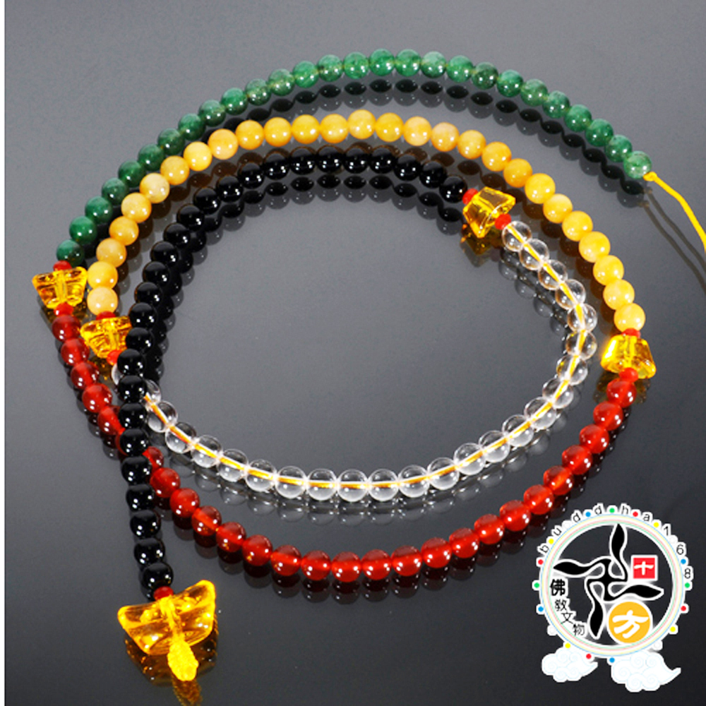 五行相生{元寶}五路招財珠廉(1串)100公分【十方】129471