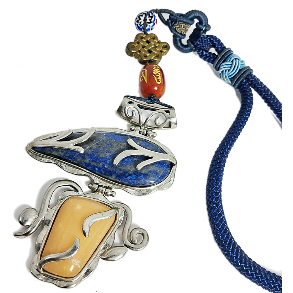 吉祥結&白玉髓&青金石吊飾【十方】128496