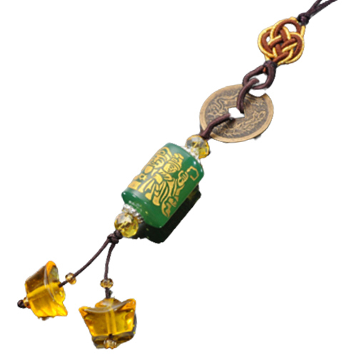 三面財神{綠瑪瑙}元寶掛飾【十方】130980