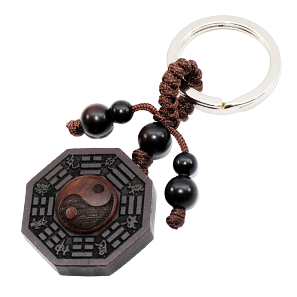 太極八卦(辟邪木)鑰匙圈【十方】130754