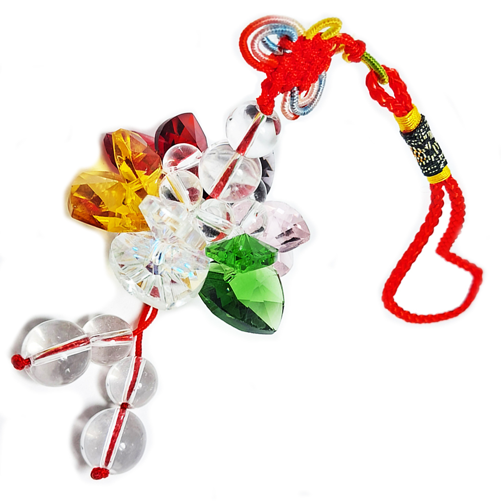 五彩水晶蓮花掛飾(直徑5.5公分)【十方】130219