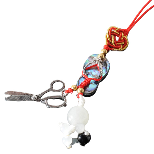 打小人剪厄運掛飾 白色 祈求身體健康【十方】132119