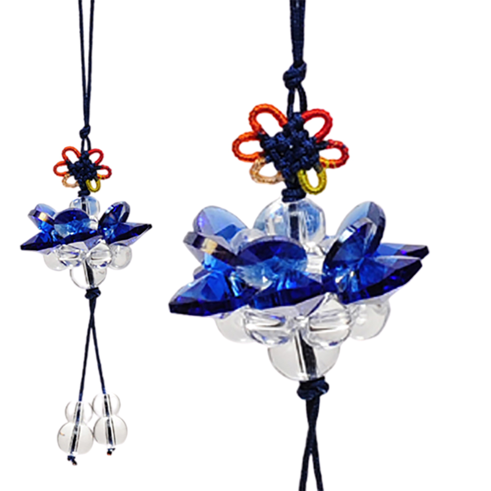 水晶藍蓮花球(3公分)掛飾【十方】133234