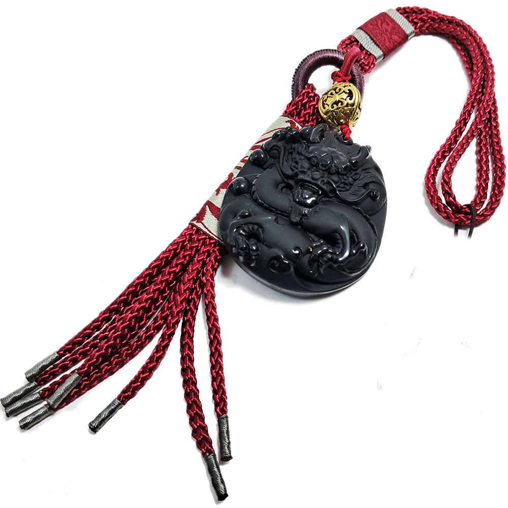 龍行天下{黑曜岩}開運掛飾【十方】133296