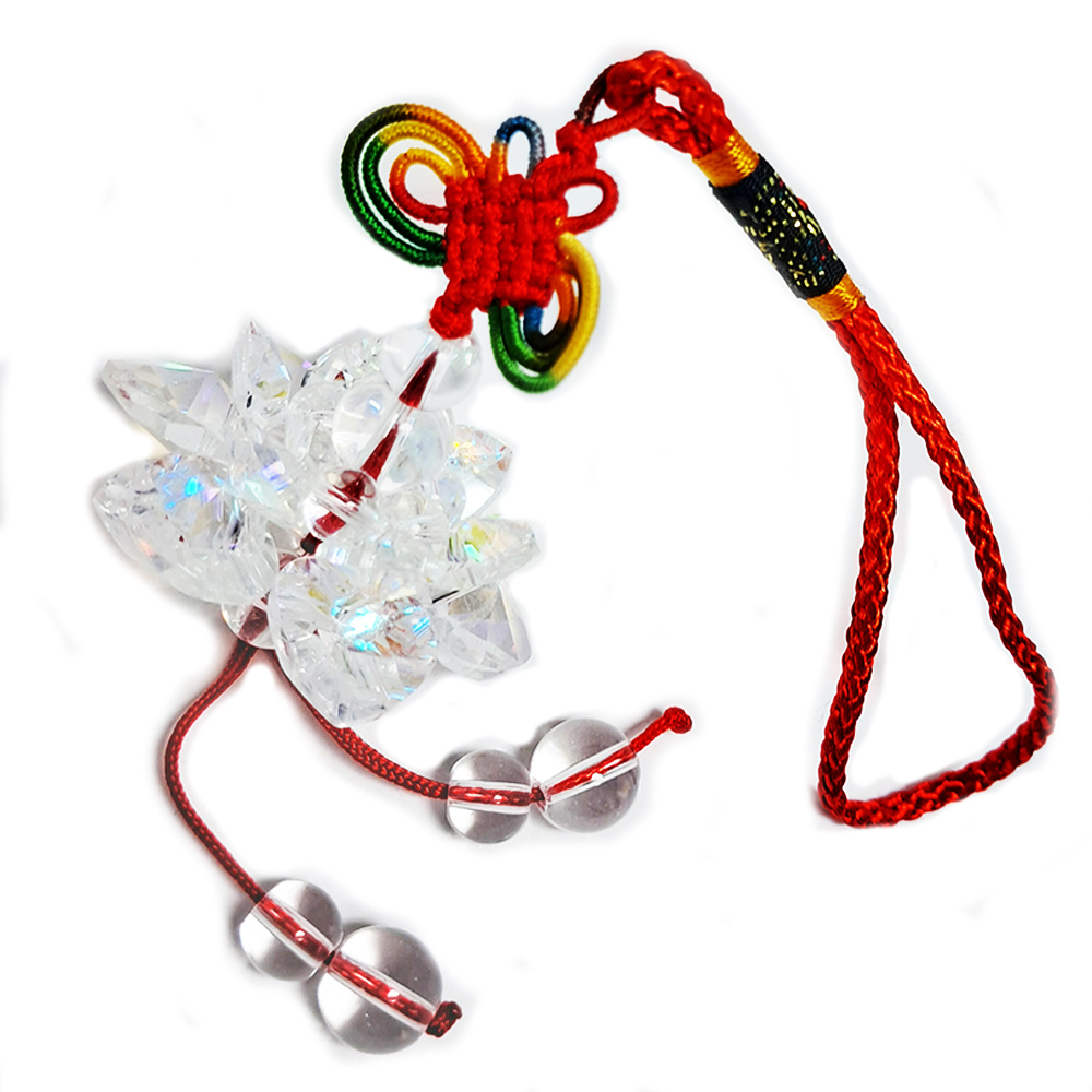 水晶蓮花球掛飾(直徑4.5公分)【十方】133232