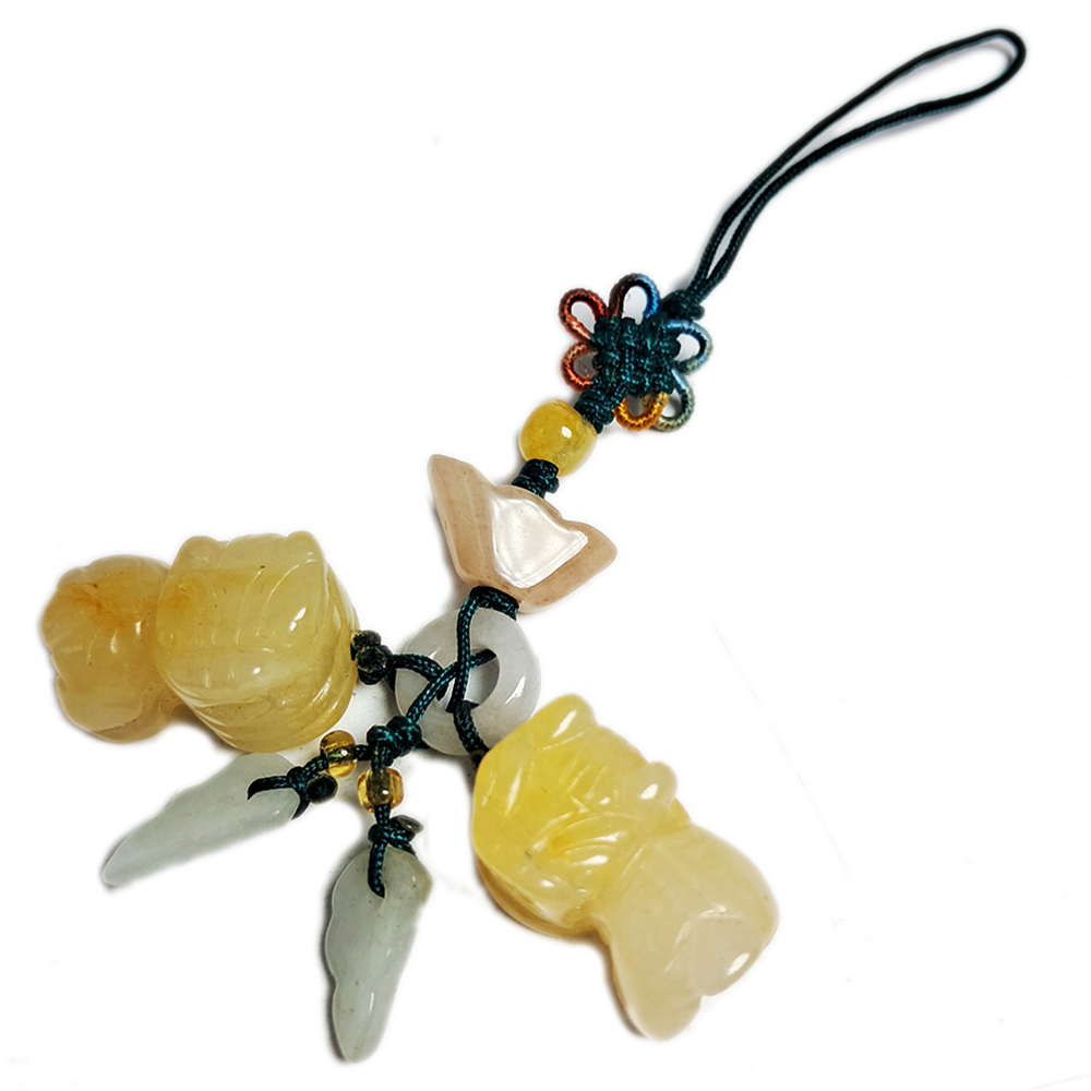 招財黃玉小貔貅旺財掛飾【十方】134110