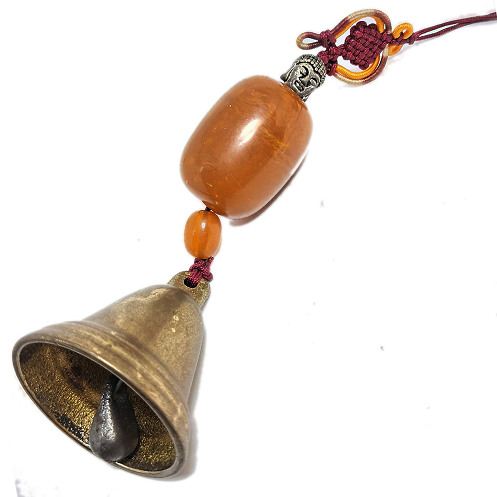 佛首(藏銀)+ 蜜納+ 銅鈴法寶掛飾【十方】135055