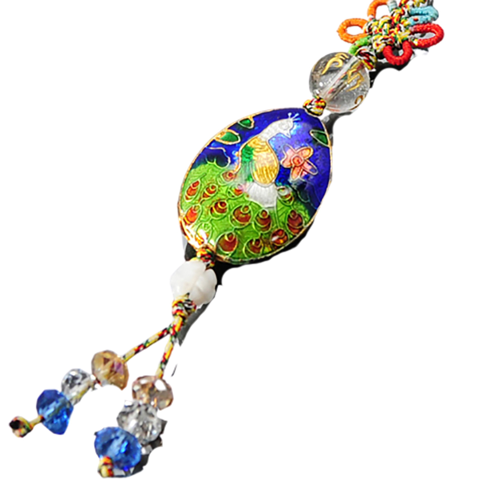 六字真言+孔雀{景泰藍}掛飾【十方】134149