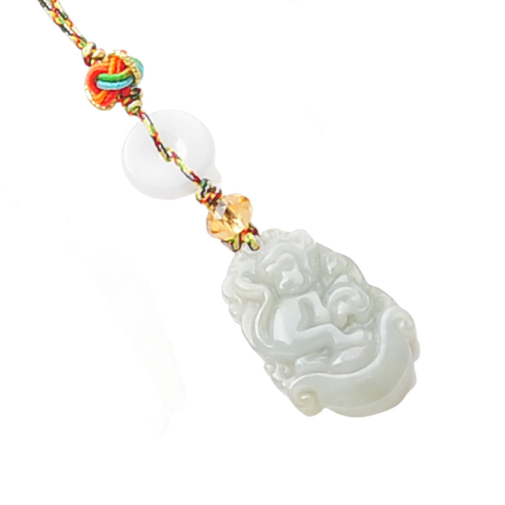 馬到成功(緬甸玉)五色線掛飾【十方】136907