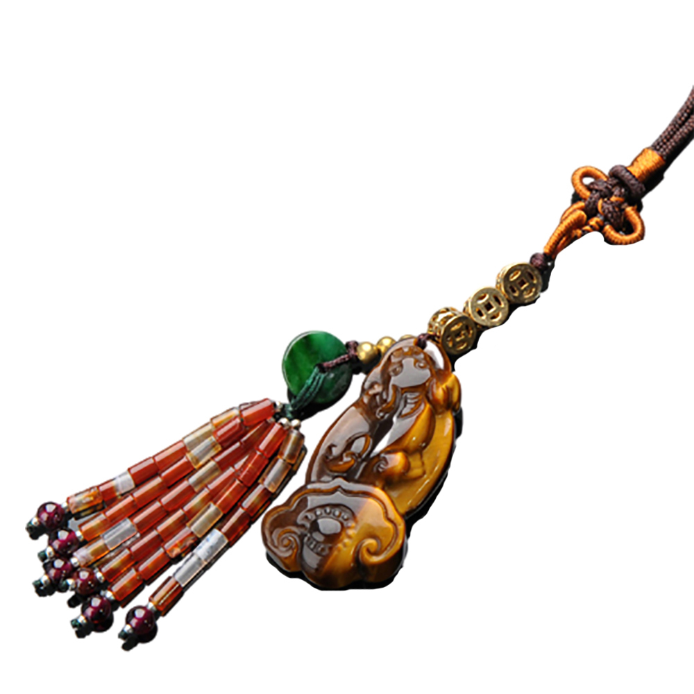 招財貔貅{財源滾滾如意}虎眼石開運吊飾【十方】136223