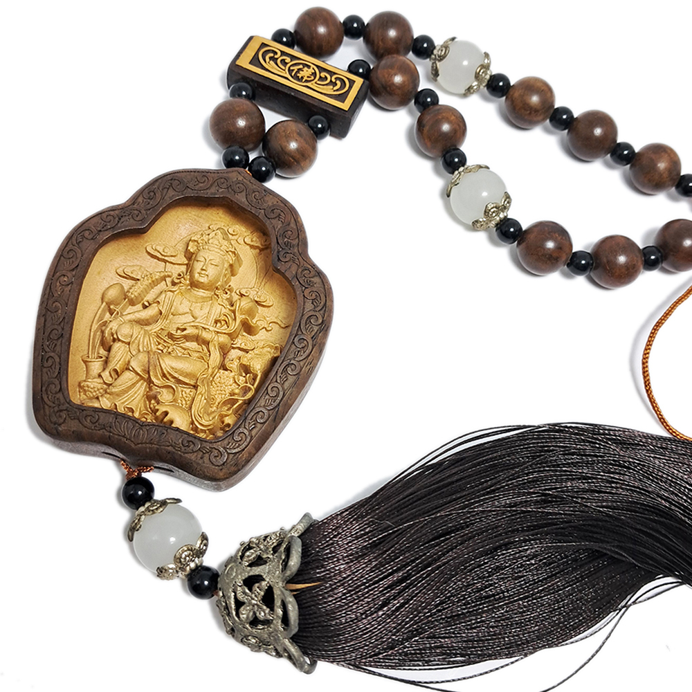 自在觀音{黃陽木}掛飾【十方】136860