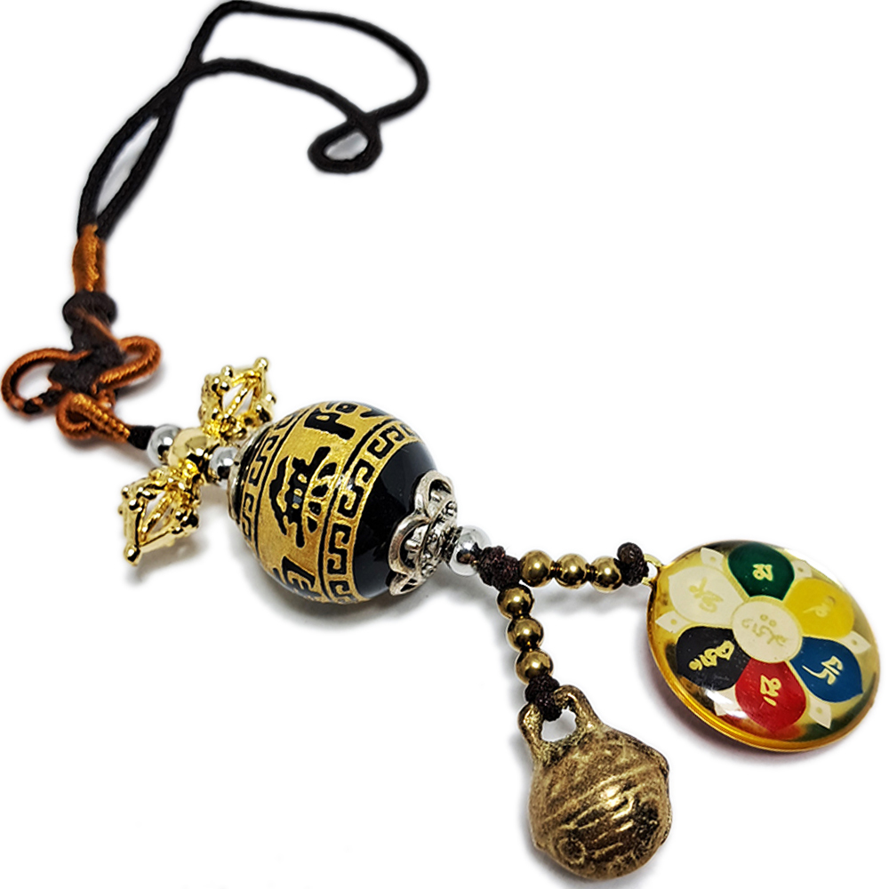 金剛杵+佛{黑玉髓}法寶掛飾【十方】135800