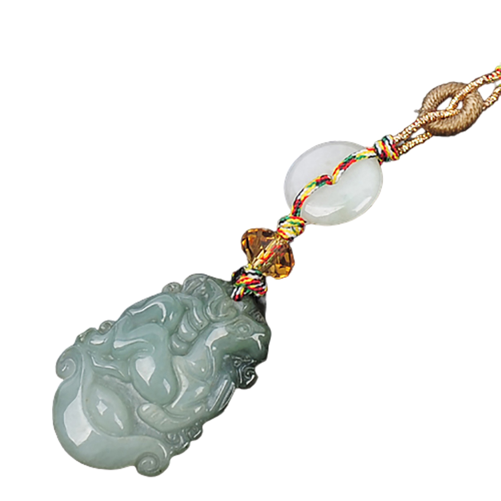 玉馬(緬甸玉)五色線掛飾【十方】137055