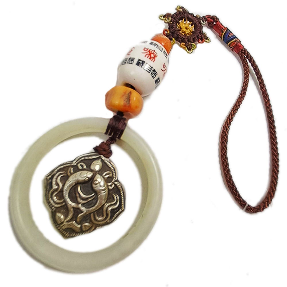 雙魚+玉環平安掛飾【十方】137878