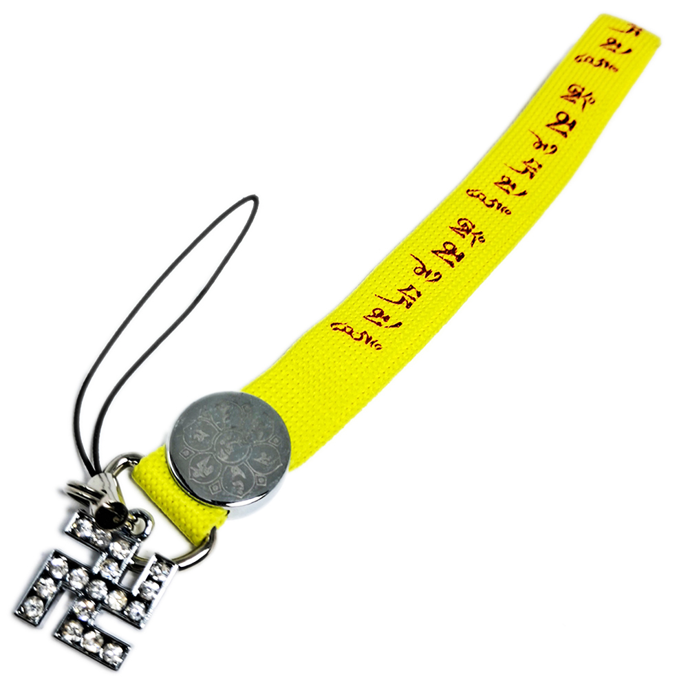 卍鑲鑽+咒語布繩手機掛飾【十方】139920