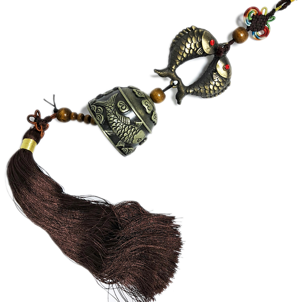 吉祥雙魚銅鈴法寶掛飾【十方】138427