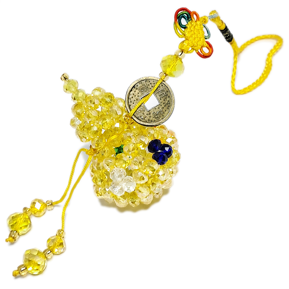 五帝錢+葫蘆水晶鑽掛飾【十方】139954