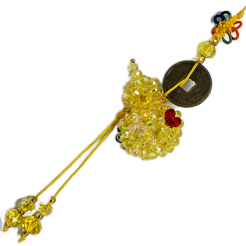 五帝錢+葫蘆水晶鑽掛飾【十方】139953