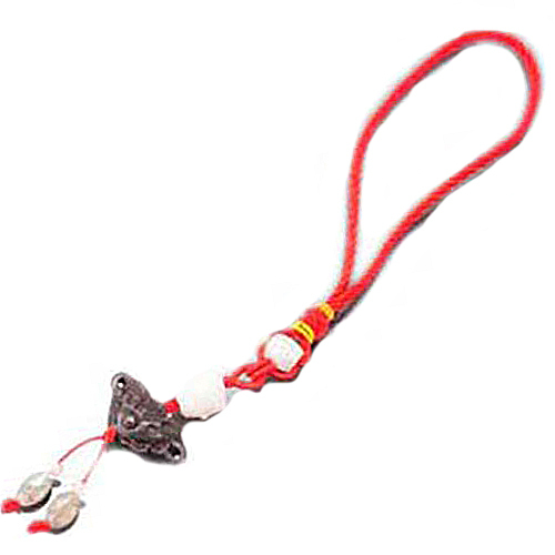 白玉佛首+迎福(黑檀)法寶掛飾【十方】141029