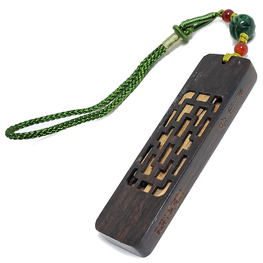 老山檀{手工紫檀木盒}掛飾【十方】140135