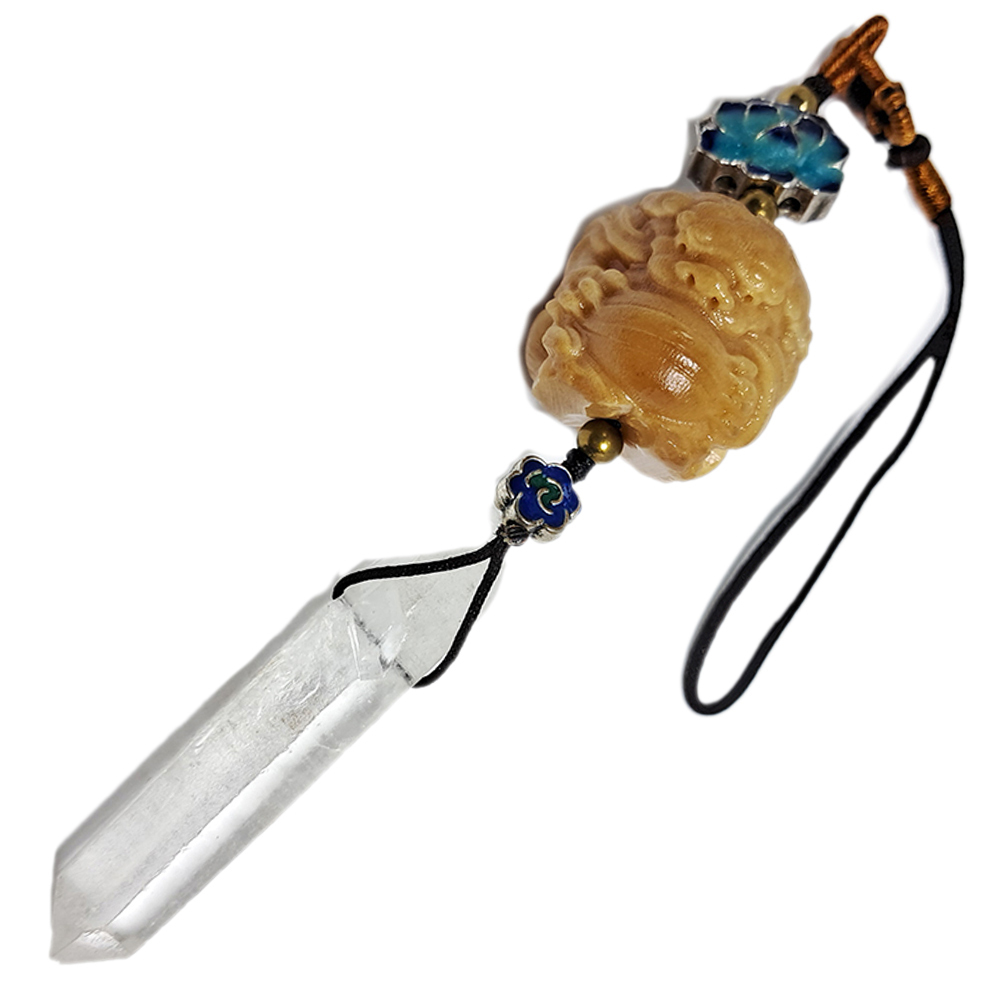 祥獅鎮宅+水晶柱化煞法寶掛飾【十方】140357