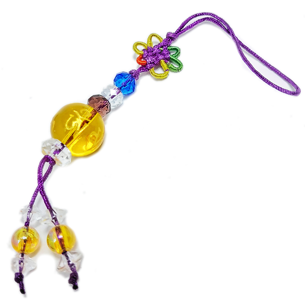 六字真言(黃晶)掛飾【十方】140468