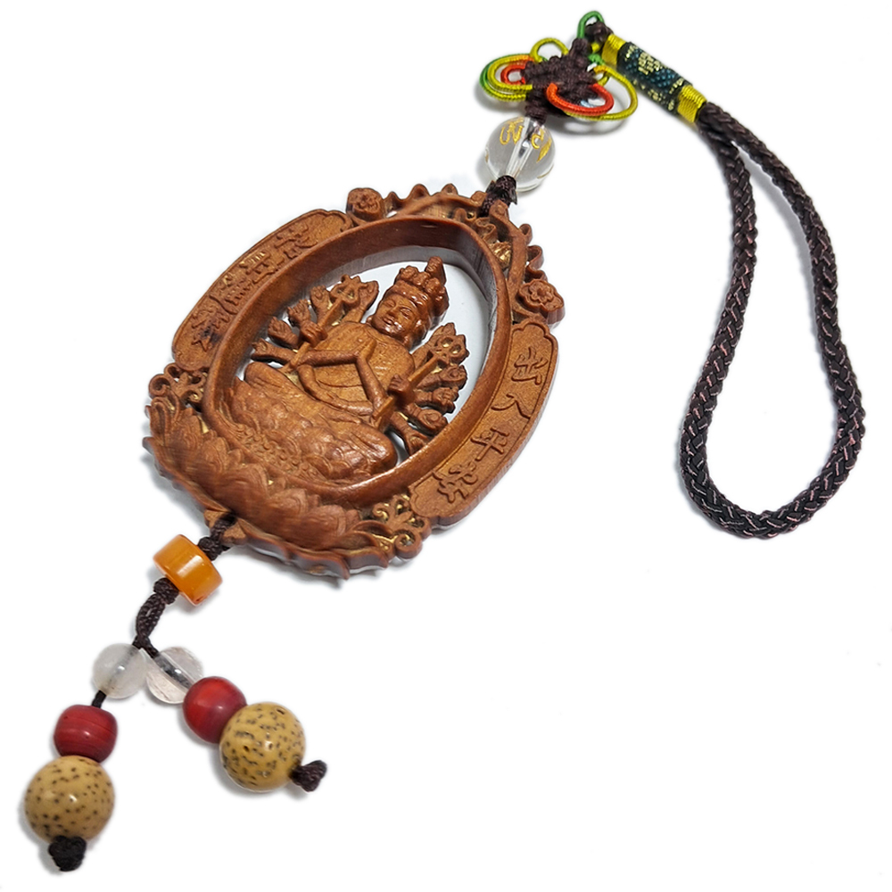 千手觀音 {檀香}掛飾【十方】140414