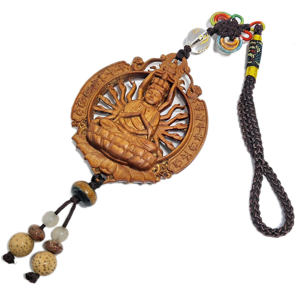 千手觀音 {檀香}掛飾【十方】140731