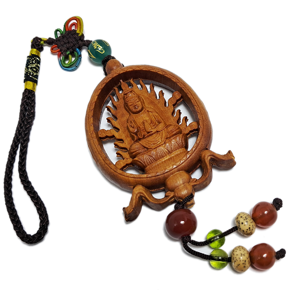 彌陀佛&觀音{檀香}掛飾【十方】140387