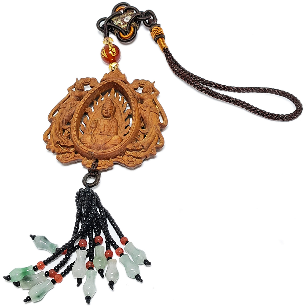 彌勒佛&觀音&飛天女{檀香}掛飾【十方】140367