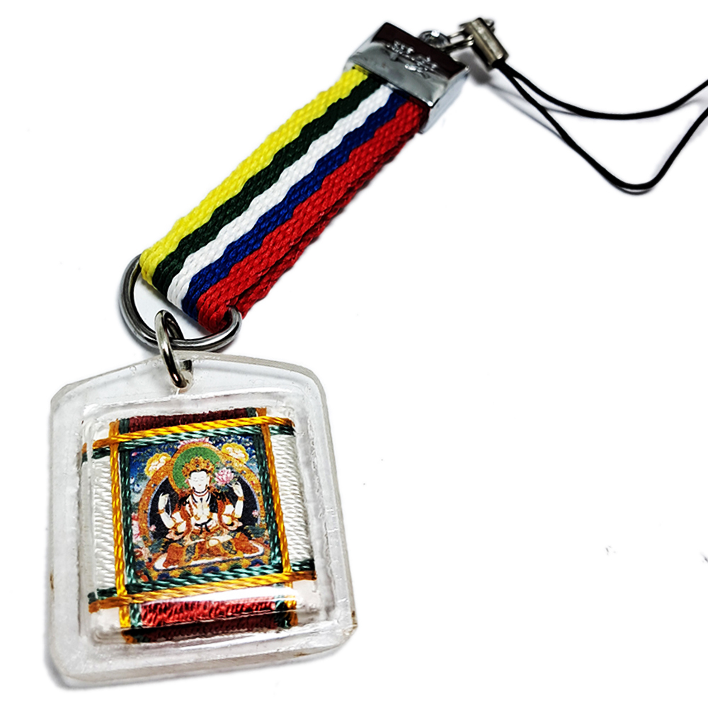 四臂觀音咒輪+五色繩掛飾【十方】140354