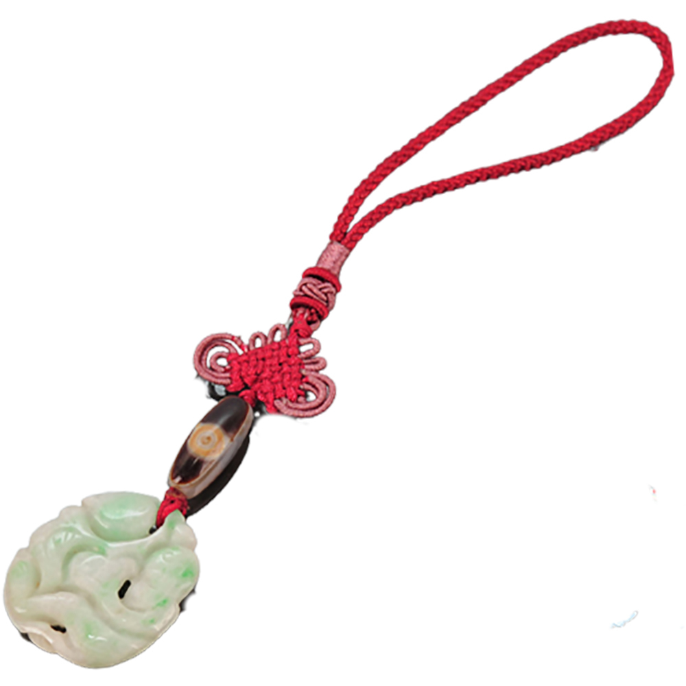 天珠+仙猴獻桃大陸玉掛飾【十方】141066