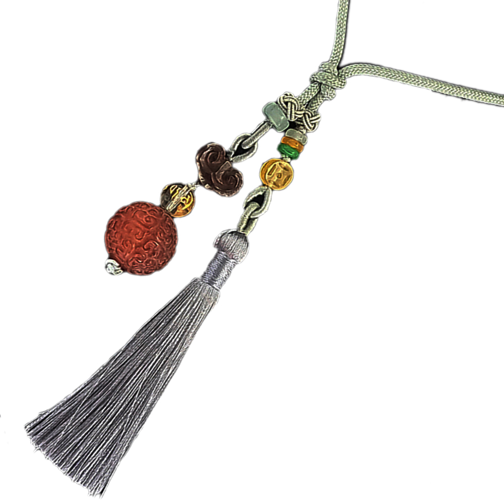 紅玉髓精雕祥雲珠吉祥掛飾【十方】141253