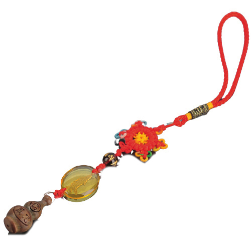 觀音{黃晶}+葫蘆楞嚴咒掛飾【十方】142123