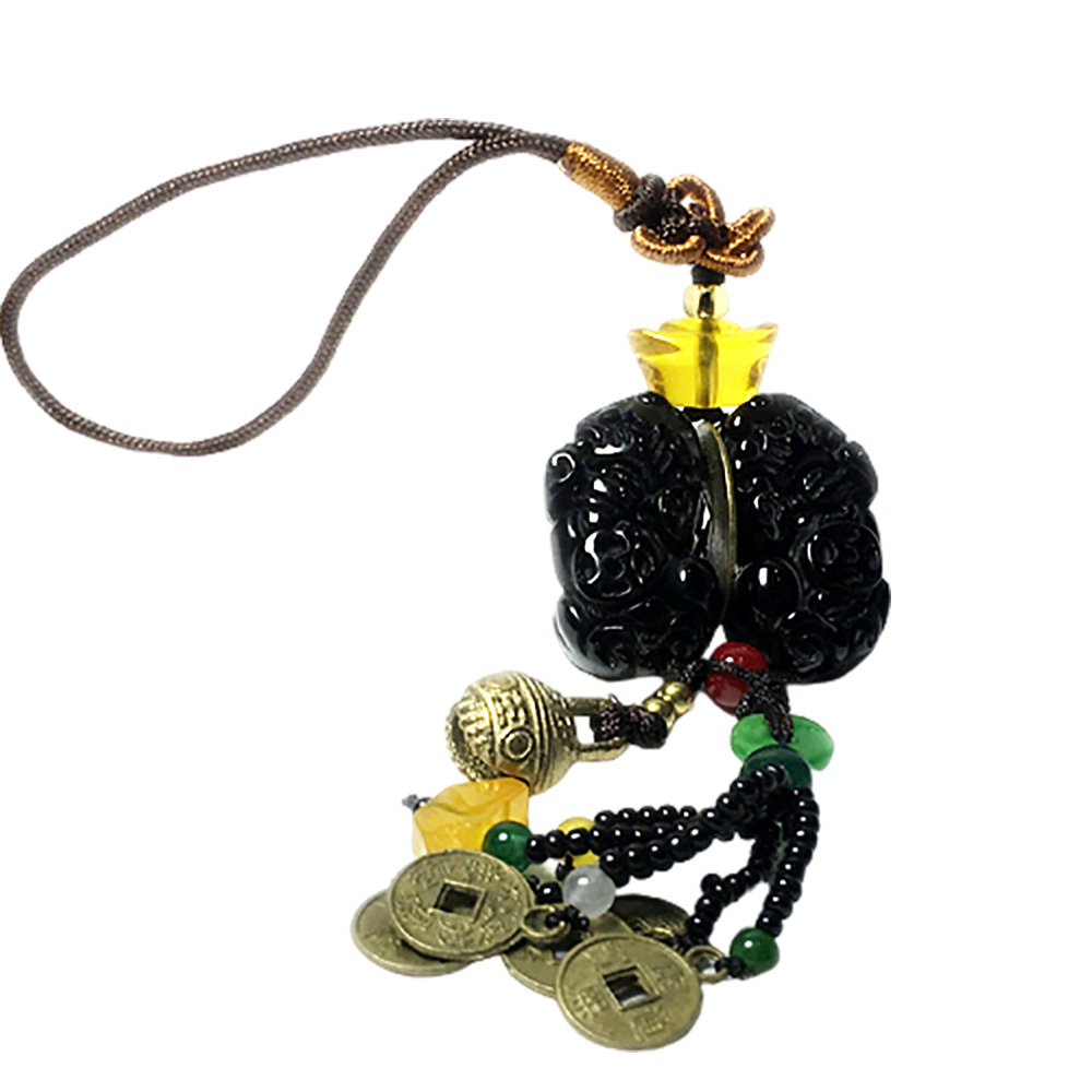 招財進寶 黑曜岩貔貅 掛飾【十方】145025