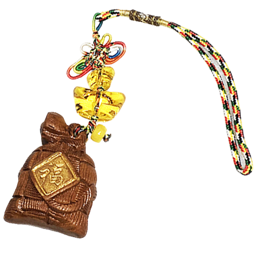 金元寶+福袋(棗木)五色線掛飾【十方】143303